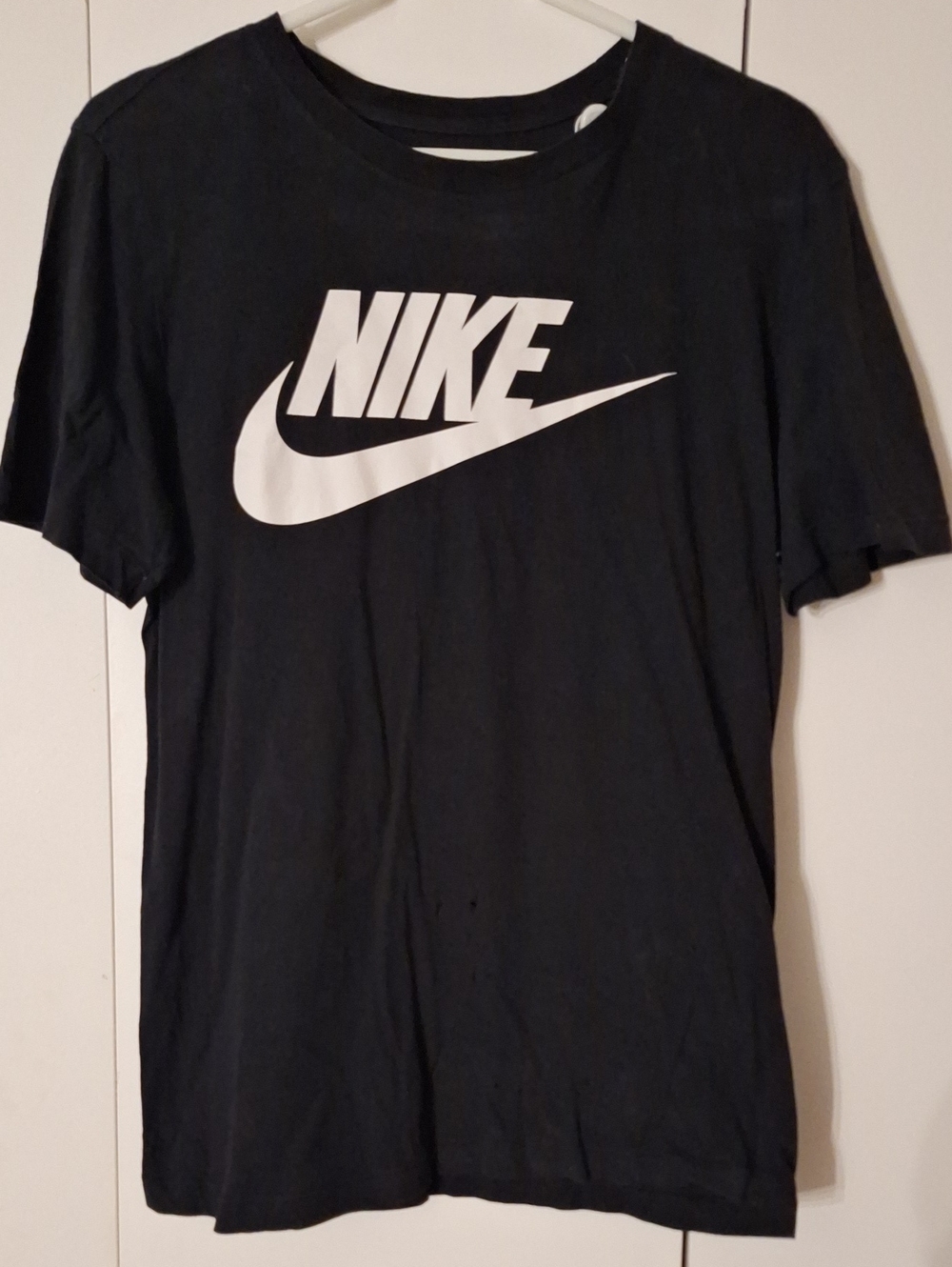 Nike Black Tee with White Swoosh and Wordmark